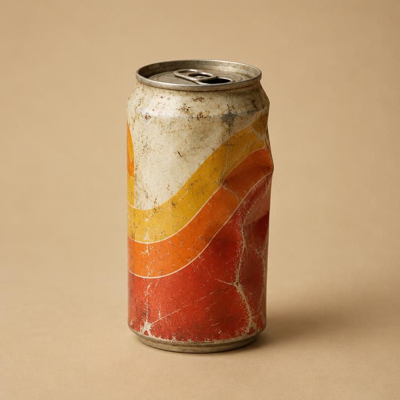 Sunstripe Can, dented